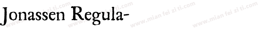 Jonassen Regula字体转换